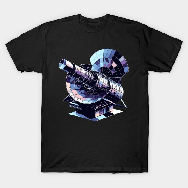 Cosmic Viewfinder | Geometric Observatory Telescope Tee T-Shirt by Graphic Wonders Emporium